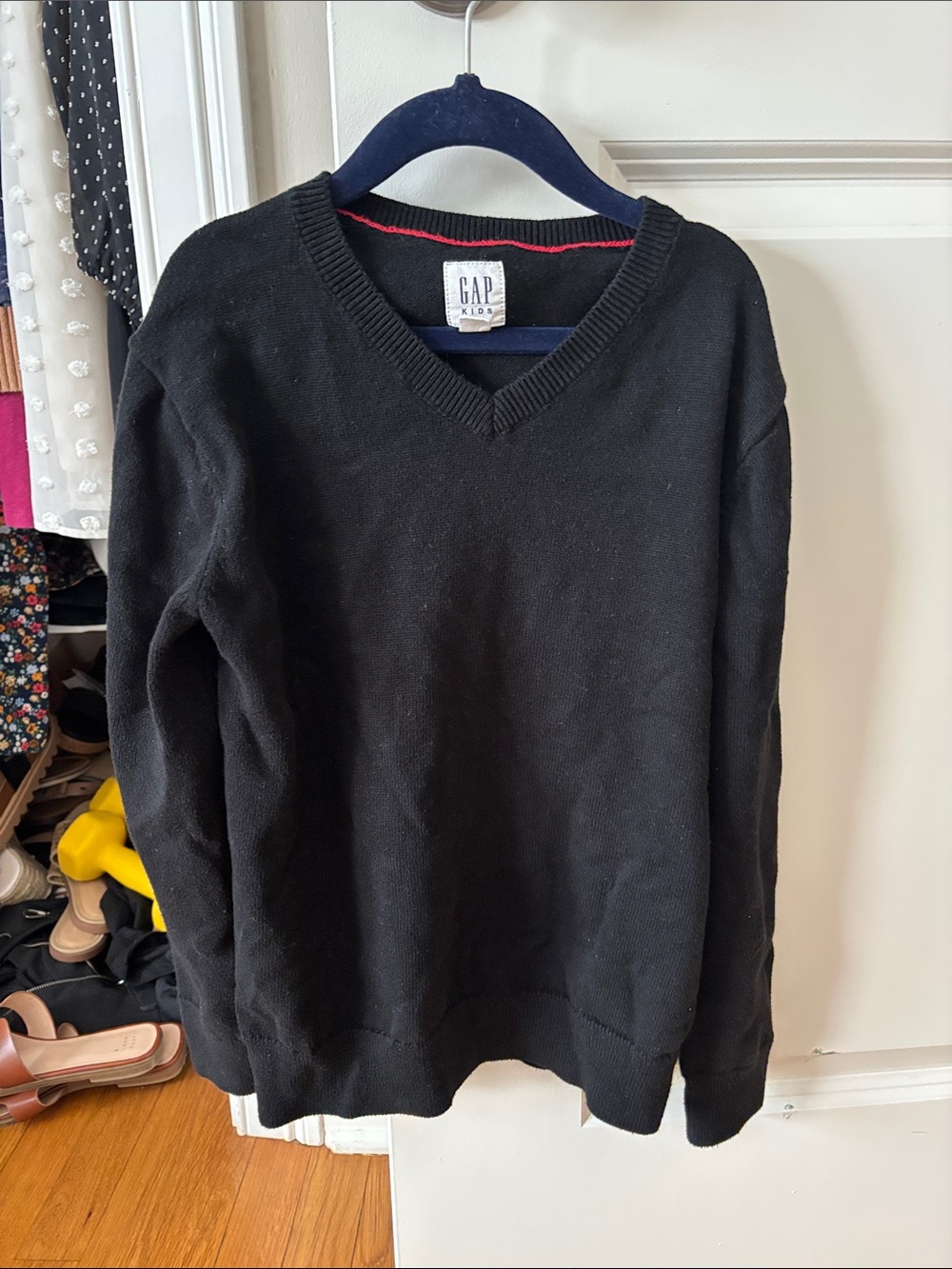 Boys’ Black V-Neck Sweater